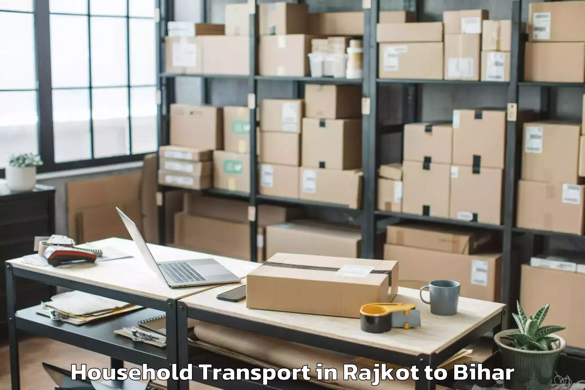 Trusted Rajkot to Sanjhauli Household Transport